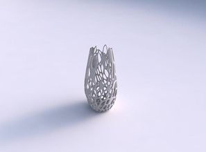 top squeezed helix cracked organic lattice house decor 3d print model - Mito3D