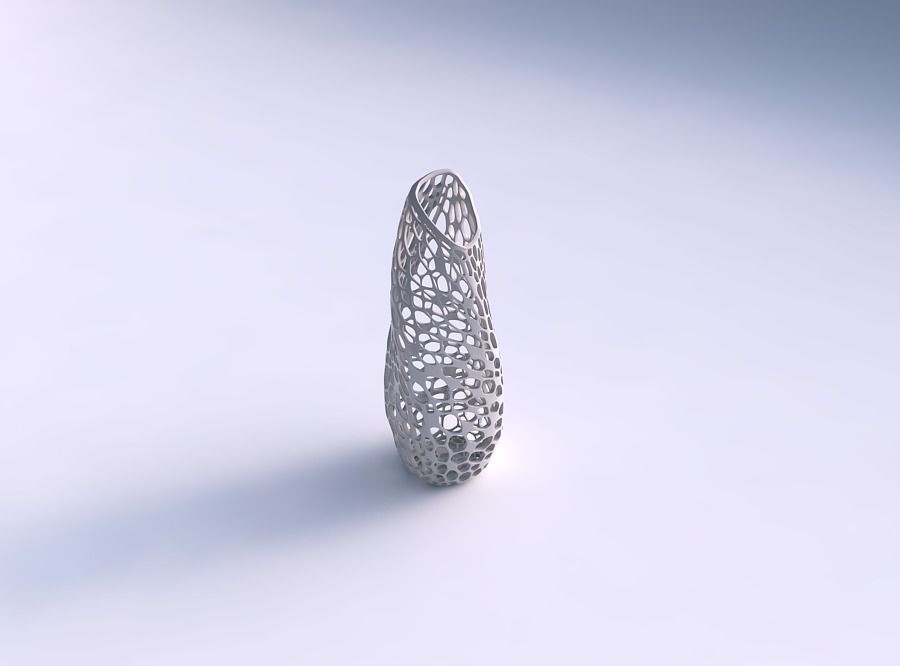 squeezed helix dense organic lattice house decor 3D print model - Mito3D