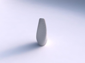 squeezed helix diagonal grid dents house decor 3d print model - Mito3D