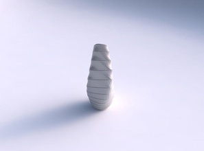 espremido hélice horizontal dentes torcido diagonal linhas casa decoração 3d print model - Mito3D