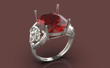 topaze bague bijoux or gemme argent diamant mode femme imprimable 3dmodel engagement ovale mohamad anneaux 3d print model - Mito3D