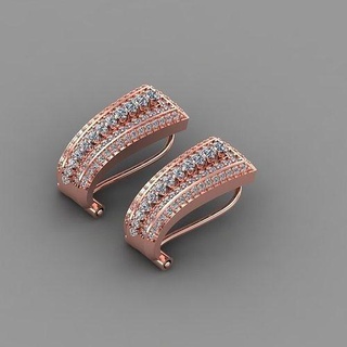 üstler küpe takı Kadın kulak altın elmas yazdırılabilir tasarım moda mücevher cad gümüş klasik aksesuar damızlık 3d print model - Mito3D