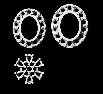 tops earrings gold tops earrings earings 3dmodel studes silver gem jewelry wedding enguagment god  3d print model - Mito3D