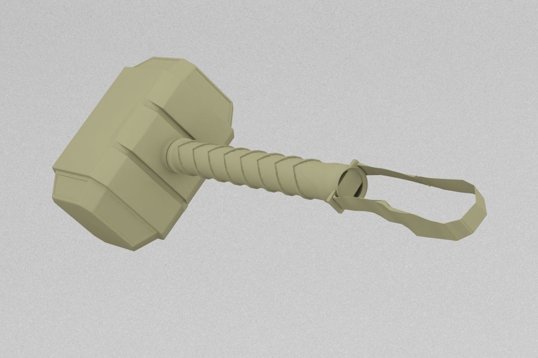 tor hammer god art statue tool technology buddha jesu nail weapon games toys 3D print model - Mito3D