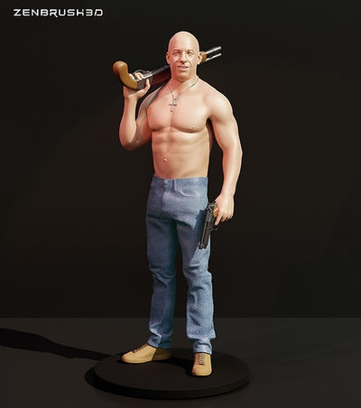 toretto vin diesel velozes furioso dominic rápido furiosos paulo andador romano perfurar miniaturas estatuetas jogos brinquedos borda esculturas arte 3d print model - Mito3D