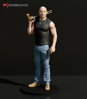 Toretto vin Diesel schnell wütend Dominikaner paul Gehhilfe durchbohren Miniaturen Figuren Hobby Spielzeuge Zubehör Spiele Kunst Skulpturen 3d print model - Mito3D