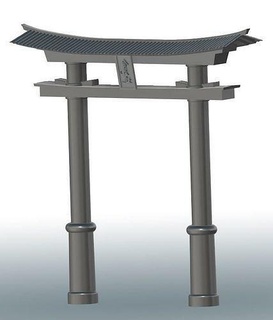 torii Japon portail samouraï tori tmnt Japonais Sakura diorama récit tortues Jeux jouets 3d print model - Mito3D