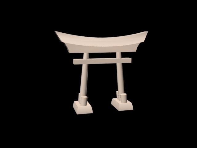 torii sticks holder house chinese japanese kitchen food dining 3D print model - Mito3D