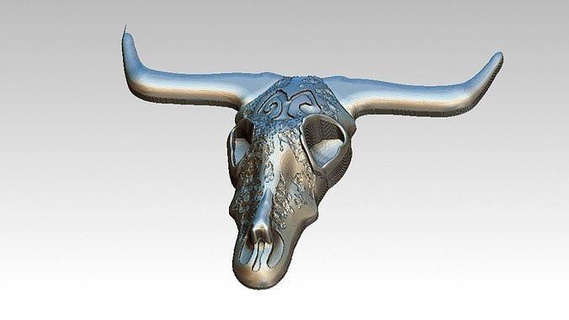 toro pendentif agora3djewelry ox crâne boeuf bœuf animal bijoux bijou nature argent sterling imprimable pendentifs 3d print model - Mito3D
