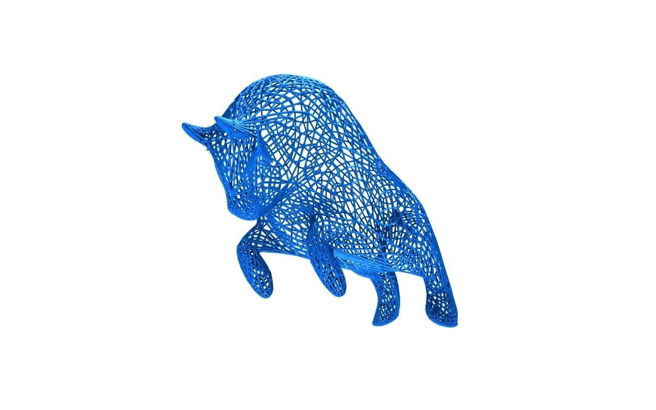 toro voronoi 3d print animal art sculpture 3dprint accessory sculptures 3D print model - Mito3D