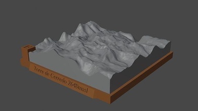 torre Chiuso montagna paesaggio vulcano terreno ambiente natura fotogrammetria elevazione dem scienza 3d print model - Mito3D