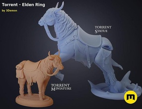 torrent - elden ring statue horse goat videogame tarnished dnd miniature figure mount companion animal tabletop games dungeonsanddragons eldenring darksouls eldenlord fromsoftware sculpture toys 3d print model - Mito3D