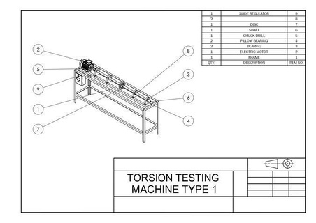 torsion testing machine engineering mechanical solidwork science industrial technical engine tool 3d 2d equipment 3d print model - Mito3D