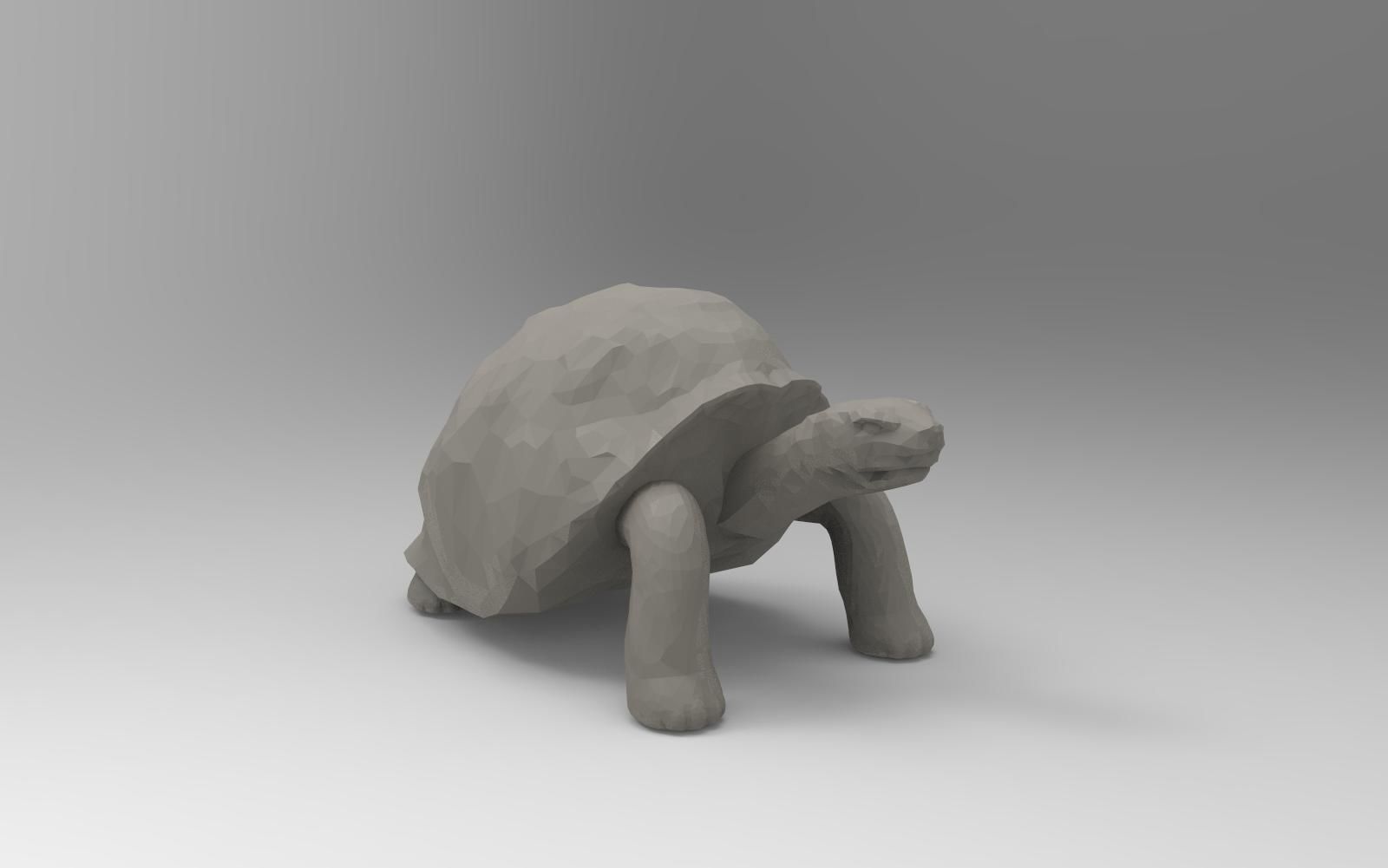 kaplumbağa 3d yazdırılabilir düşük poly oyun-oyuncak baskı tortoise oyuncak hayvanlar oyunlar oyuncaklar oyunları 3D print model - Mito3D