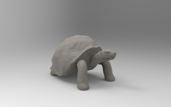 tortue 3d imprimable low-poly jeux-jouets d'impression la jouet animaux jeux les jouets 3d print model - Mito3D