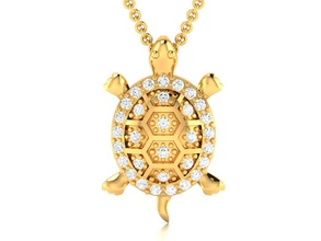 tortoise pendant 3dm render detail jewelry necklace jewellery diamond silver gold sterling white brilliant printable gem jewel pendants brillant animal 3d print model - Mito3D