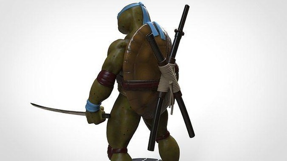 tartarughe ninja 1990 tmnt leonardo tortuga scheggia raffaello arte sculture 3d print model - Mito3D