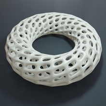 torus holes art abstract 3dprint form geometric shape math mathematical 3d print model - Mito3D