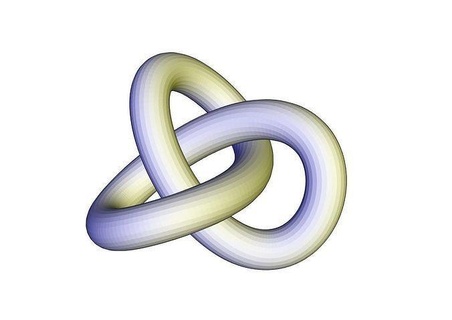torus nœud 1 3d impression DIY gadget cadeau art décoration abstrait géométrique forme Mobius tordu sculpture imaterialisechallenge amusement mathématiques Jeux jouets 3d print model - Mito3D