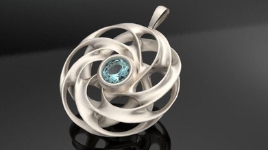 tore pendentif bijoux collier imprimable joyau mathématiques gem brillant pendentifs art 3d print model - Mito3D