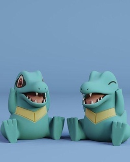 totodile oyun oyuncak aksiyon pokemon anime Japonya tokio karikatür Sanat manga Şirin ev koleksiyon heykel karakter Croconaw Feraligatr oyunlar oyuncaklar 3d print model - Mito3D