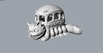 Totoro catbus animal personnages Jeu imprimable sculpture décoratif lutin mage engrener électronique ancien rétro protection casque antique Jeux jouets 3d print model - Mito3D