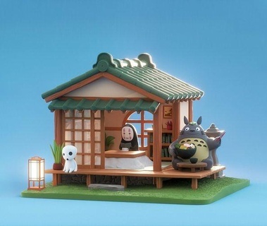 totoro Gesicht Haus Diorama ghibli Anime niedlich Miyazaki Karikatur Miniaturen Chihiro Kodama Kunst Skulpturen 3d print model - Mito3D