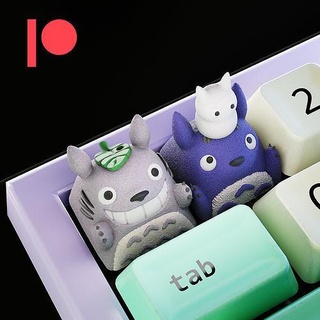 Totoro amigos keycaps mecânico teclado tecla anime stl 3d cereja mx artesão pc computador Diversão plástico brinquedo jogos brinquedos acessórios 3d print model - Mito3D