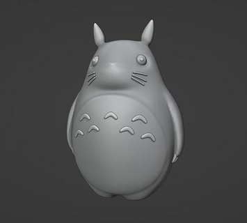 Totoro chave chaveiro ghibli fofa anime miyazaki miniaturas escultura estatuetas personagem 3dprint chihiro colecionável jogos brinquedos 3d print model - Mito3D
