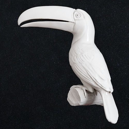 toucan bird branch animal jewelry ring pendant tree forest jungle walldecor wall decor eagle art sculptures 3D print model - Mito3D