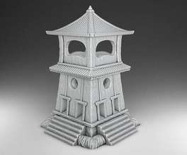 tower chinese 3d 3dprinting 3dprint house middleages wood 28mm miniatures stylized blizard warcraft castle decor toy building architecture rpg farm games toys board 3d print model - Mito3D