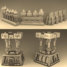 tower archers walls archer wall fortress knights fence architecture building city cartoon middle ages urban apartment structure skyscraper arrow longbow house 3d print model - Mito3D