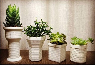 kuleler of huzur bitkiler suculentas mini tencere sulu vasos vazo stil robert bitki vazolar saksıları meyveler et yetiştiricileri iç dizayn dekorasyon sanat 3d print model - Mito3D