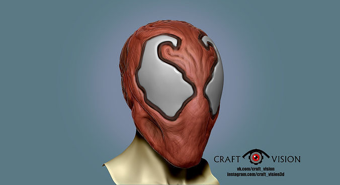 toxin maske lasher gift gemetzel spinne spider wunder helm panzerung rüstung cosplay gefahr giftig symbiont simbiot schutzmaske kunst spiele spielzeuge 3D print model - Mito3D