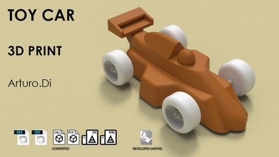 juguete coche vehiculo plastico jugar niño juego 3dprint juegos juguetes 3d print model - Mito3D