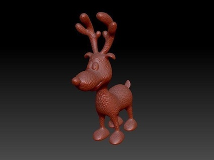toy deer sculpture art logo sculpt sculpture animal miniature deer statue bust sculptures  3d print model - Mito3D