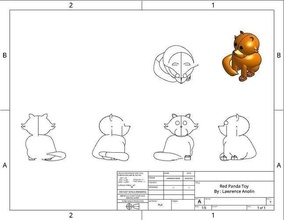 toy fox cute redpanda animal games toys 3d print model - Mito3D