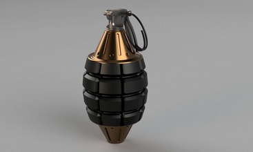 jouet grenade statue la l'arme armée de terre bombe l'équipement couleur cosplay handpaint peinture 3dprint 3d jeux les jouets 3d print model - Mito3D