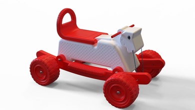 oyuncak at çocuk tekerlek makine plastik ayı rockçı binmek binme bebekler sallanan yazdırılabilir minyatür okul öncesi oyunlar oyuncaklar 3d print model - Mito3D