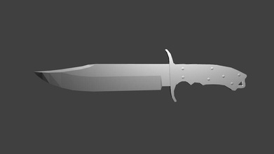 toy hunting knife blade hunt printing weapon mele games toys 3d print model - Mito3D