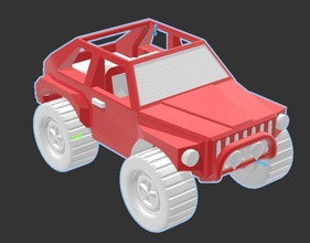 giocattolo jeep modello macchina stampa ragazzi regalo veicolo camion fuori strada 4x4 militare esercito per tutti i terreni suv grande giochi giocattoli 3d print model - Mito3D