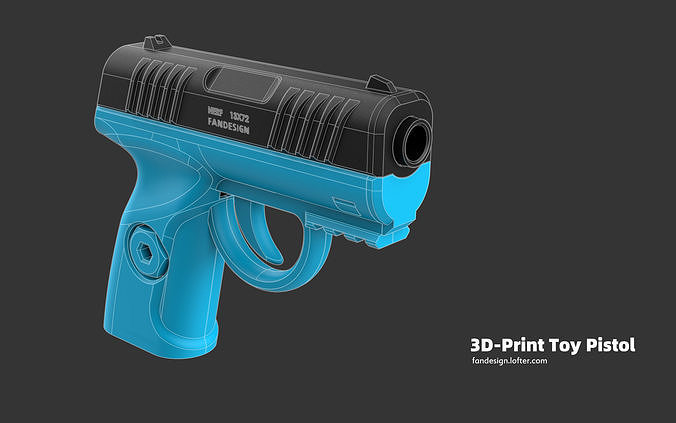 toy pistol toypistol gun shoot bullet nerf game games toys 3D print model - Mito3D