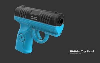 toy pistol toypistol gun shoot bullet nerf game games toys 3d print model - Mito3D