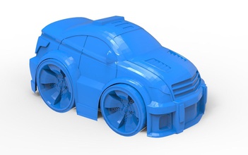 toy police car games-toys plastic wheel tire preschool fisher price cute vehicle policecar games toys 3d print model - Mito3D
