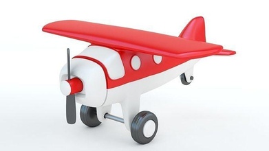 toy red plane airplane fly transport aircraft aviation plastic 3dprint print games toys vehicles kids child boy girl cartoon printable 3d print model - Mito3D