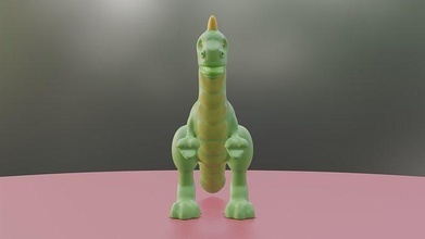 giocattolo t rex divertente barney yoshi drago lucertola rettile animale preistorico giurassico parco mostro carnivoro tirannosauro feroce bipede stampabile giochi giocattoli 3d print model - Mito3D