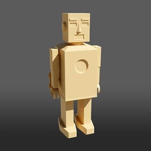 jouet robot lilliput 3d impression sci rétro ancien mécanique jeu personnage amusement jeux jouets 3d print model - Mito3D