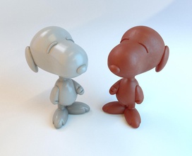 oyuncak meraklı köpek maskot evcil hayvan toon baskı oyunlar oyuncaklar 3d print model - Mito3D