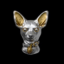 toy terrier head jewelry art statue symbol mammal sculpture child animal pet printable pendants dog 3d print model - Mito3D