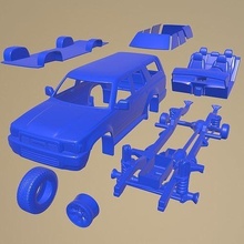 toyota 4runner 1989 imprimible coche vehiculo separar partes cuerpo espacio 1 10 scalextric Tamiya rc miniz tractor kyosho axial traxxas 3d print model - Mito3D